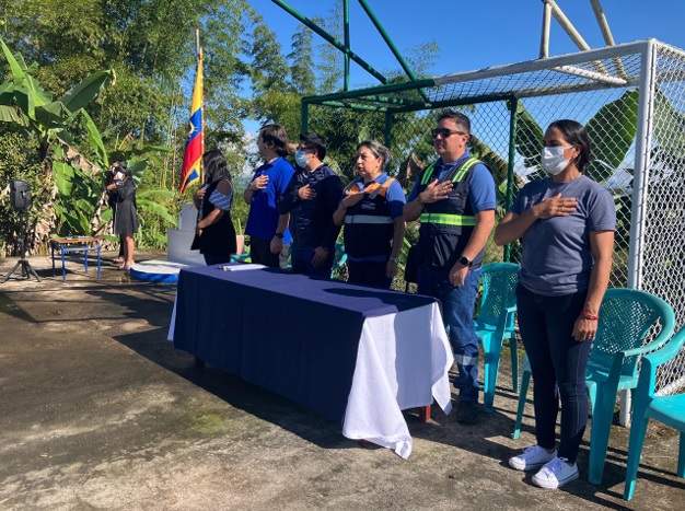 Instalan juegos infantiles en nueve escuelas cercanas al complejo hidroeléctrico Toachi Pilatón