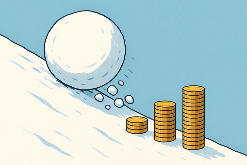 Pague sus deudas rápidamente con el método bola de nieve. FOTO: Inteligencia Artificial (ChatGPT).