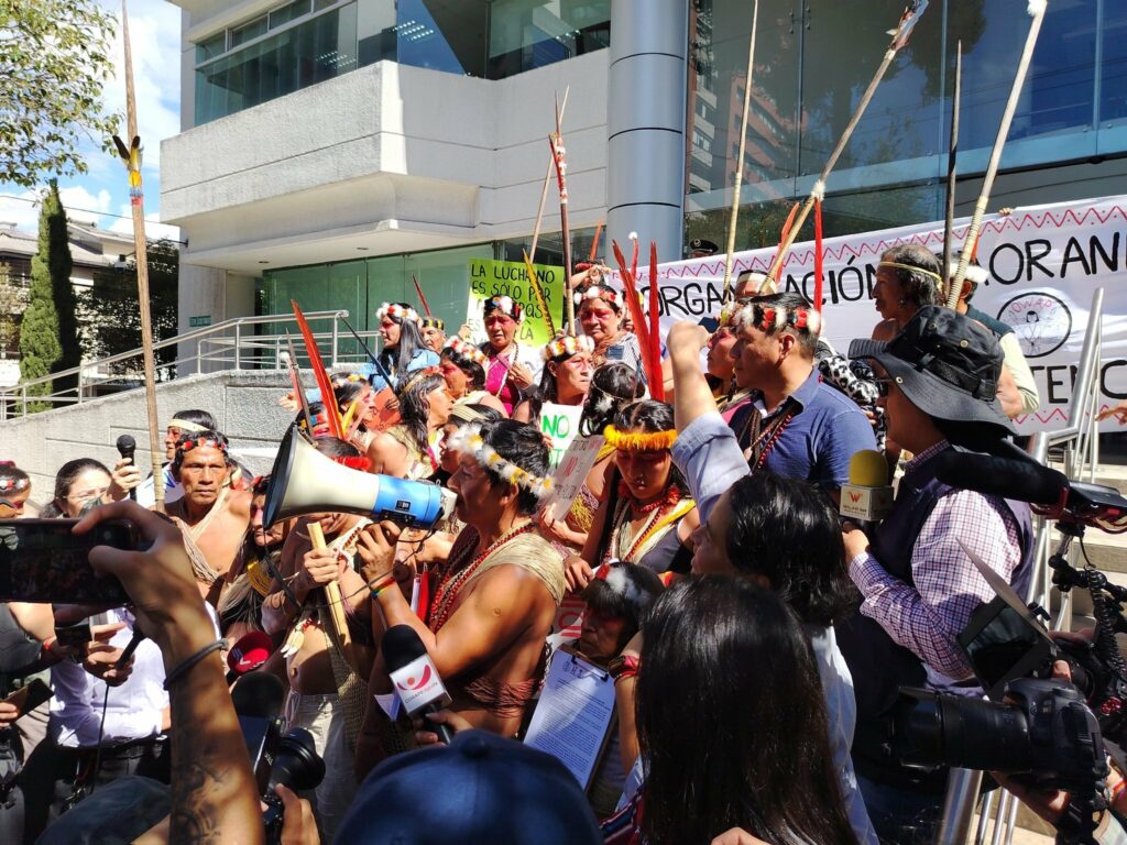 Waorani marchan a Corte Constitucional para exigir consulta previa por Ronda Petrolera