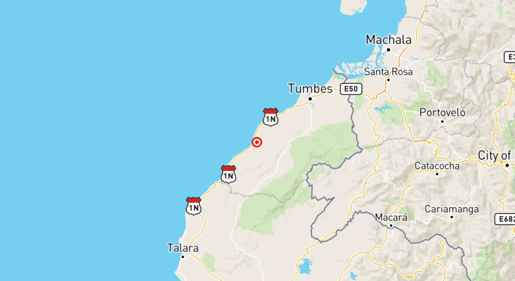 Fuerte sismo sorprende al amanecer en la frontera Ecuador–Perú