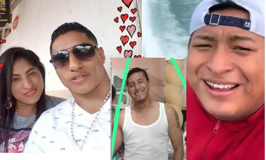 Maryuri Quiijije, su pareja Jaime Orlando Manzaba Román, su hermano Jose Lúis Quijije y su hijo Adonis Mero, asesinados en Jaramijó.