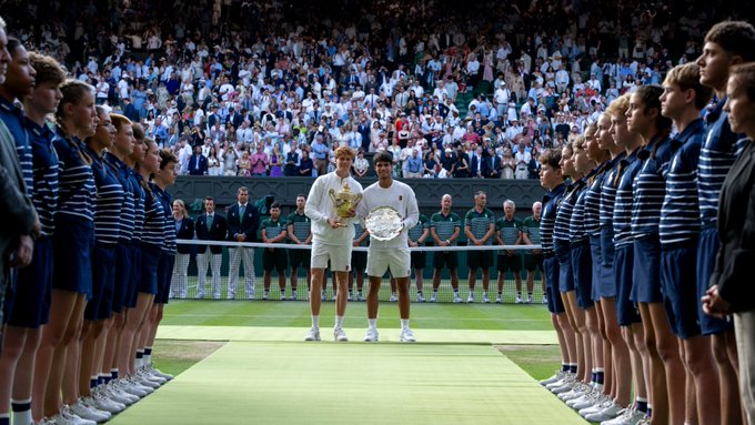 Jannik Sinner y Carlos Alcaraz/ Foto Wimbledon