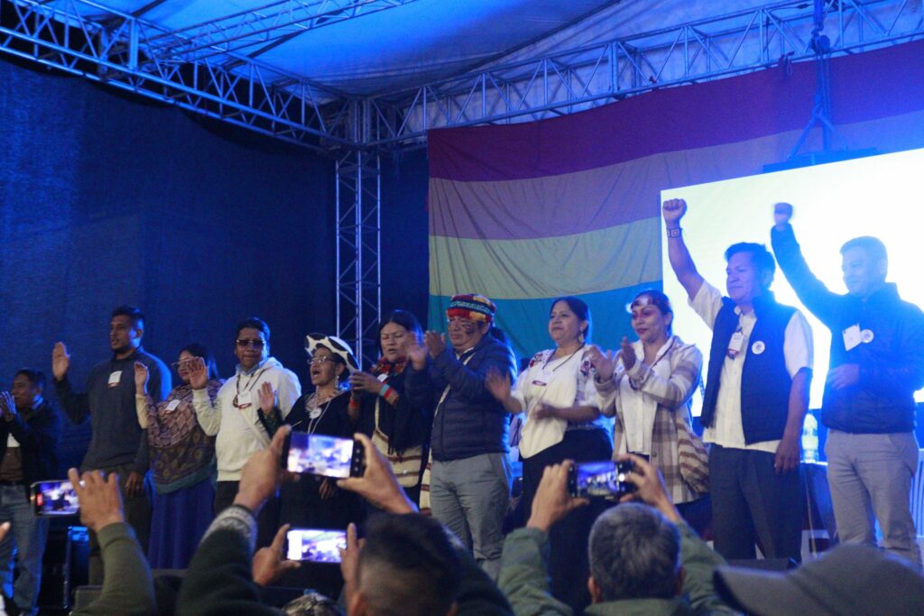 Marlon Vargas encabeza el nuevo directorio de la Conaie. FOTO: @CONAIE_Ecuador.