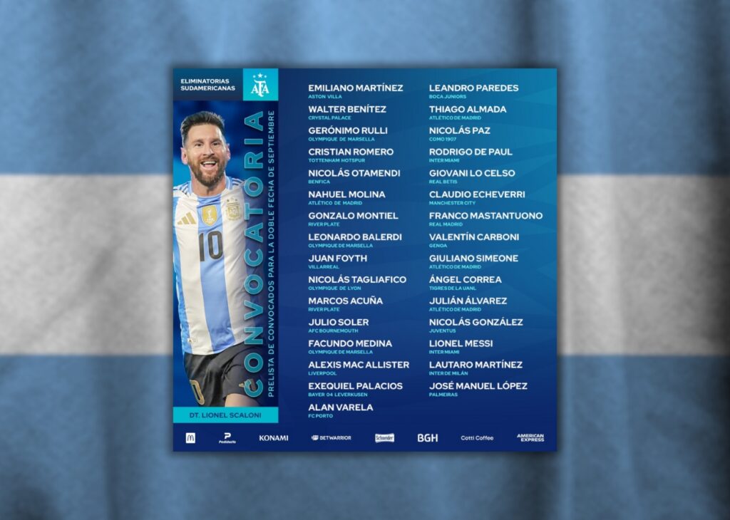 Argentina anuncia su prelista para recibir a Venezuela y visitar a Ecuador en las Eliminatorias Sudamericanas