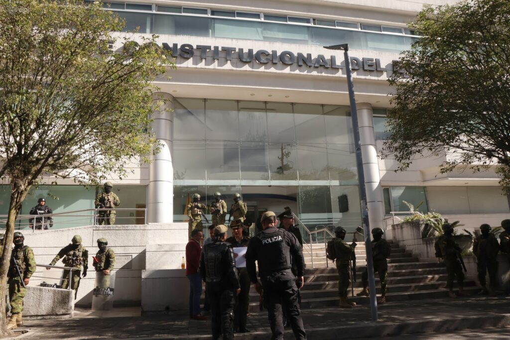 El edificio de la Corte Constitucional, ubicado en Quito. FOTO: API.