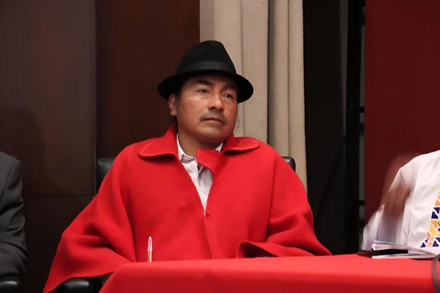 El expresidente de la Conaie, Leonidas Iza.