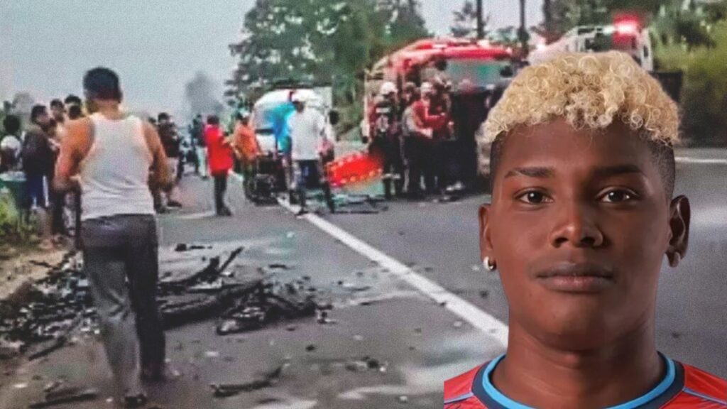 El futbolista Marcos Olmedo, de Mushuc Runa, muere durante un accidente de tránsito en el cantón Quinindé, provincia de Esmeraldas.