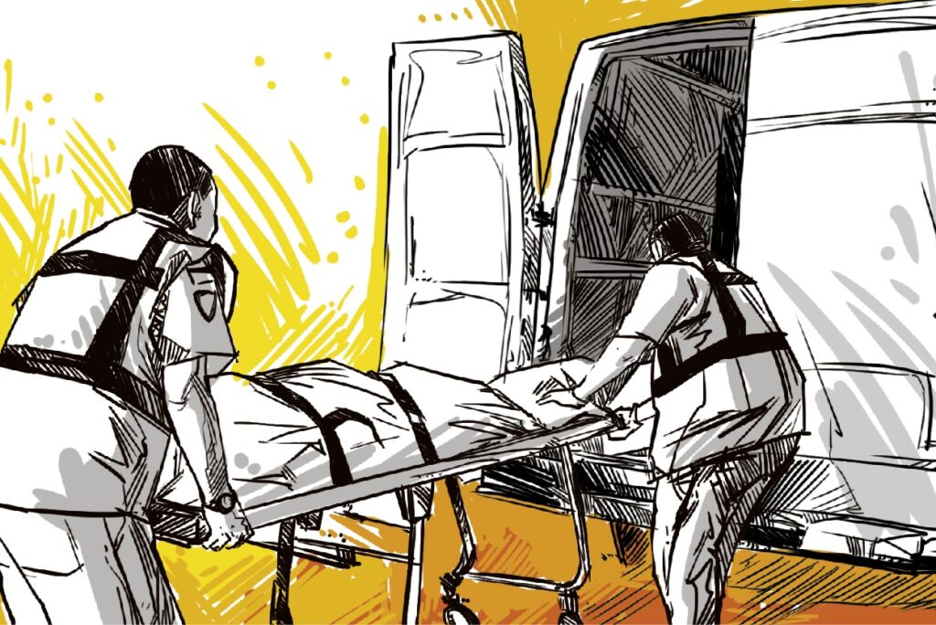 El herido fue llevado a un hospital para recibir atención médica especializada.