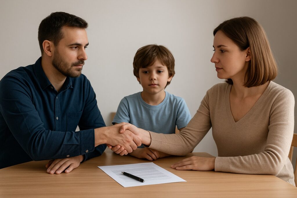 Los padres deben organizar los gastos compartidos de los hijos para evitar conflictos financieros. FOTO: Inteligencia Artificial (ChatGPT).