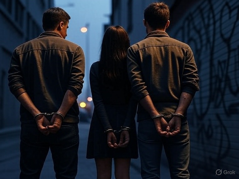 Tres detenidos fueron procesados por el delito de trata de personas.