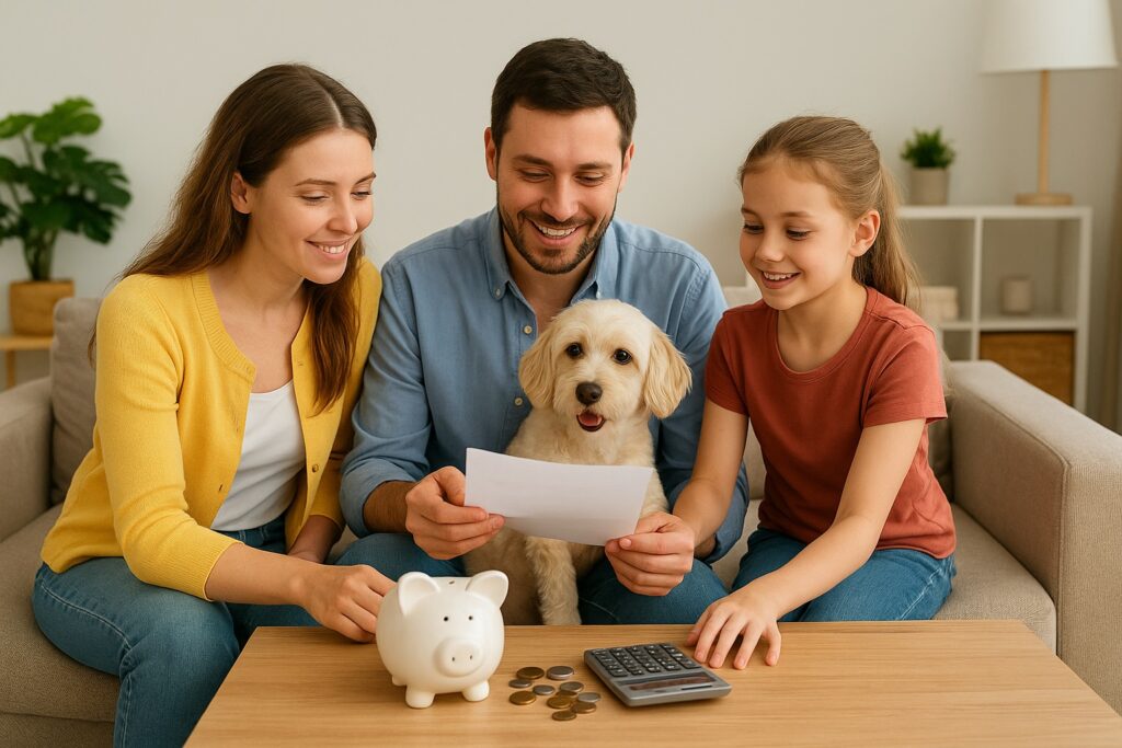 Organizar el presupuesto familiar incluye considerar los gastos en mascotas. FOTO: Inteligencia Artificial (ChatGPT).