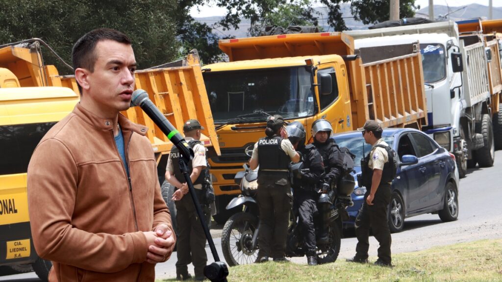 Daniel Noboa declara estado de excepción en siete provincia de Ecuador tras manifestaciones en rechazo de la eliminación del subsidio al diésel. (API-Presidencia)