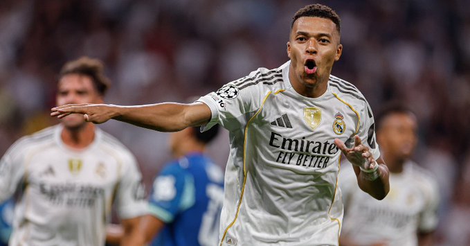 El francés Kylian Mbappé le dio el triunfo al Real Madrid en su debut en la Champions League 2025-2026.