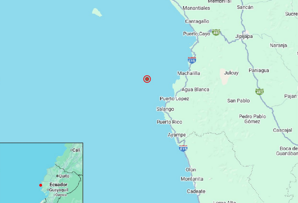 Cinco sismos sacuden el litoral de Puerto López este 15 de septiembre