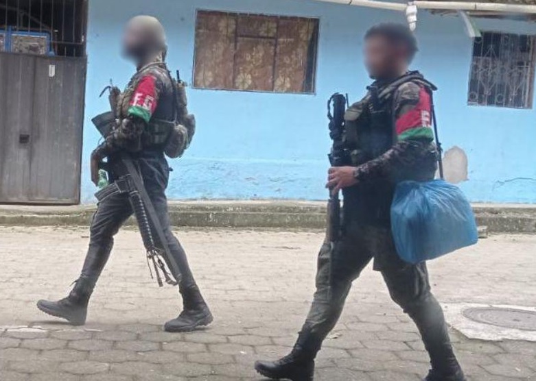 Al menos diez personas armadas, dos de ellas portando fusiles de largo alcance y equipos de comunicación, transitaron por la parroquia El Goaltal, cantón Espejo, provincia del Carchi.