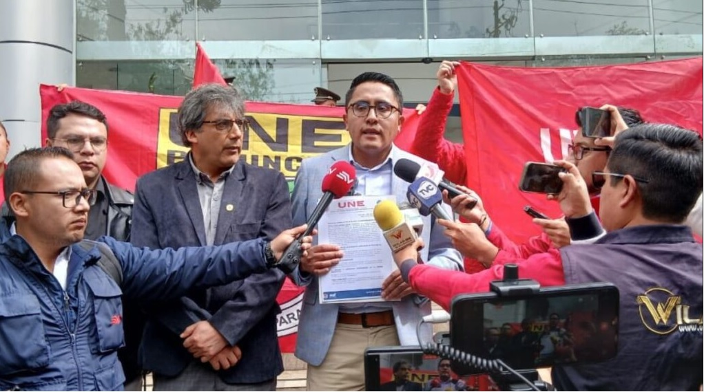La UNE reacciona ante los recientes anuncios del Gobierno sobre las medidas para combatir la inseguridad en planteles educativos. FOTO: UNE.