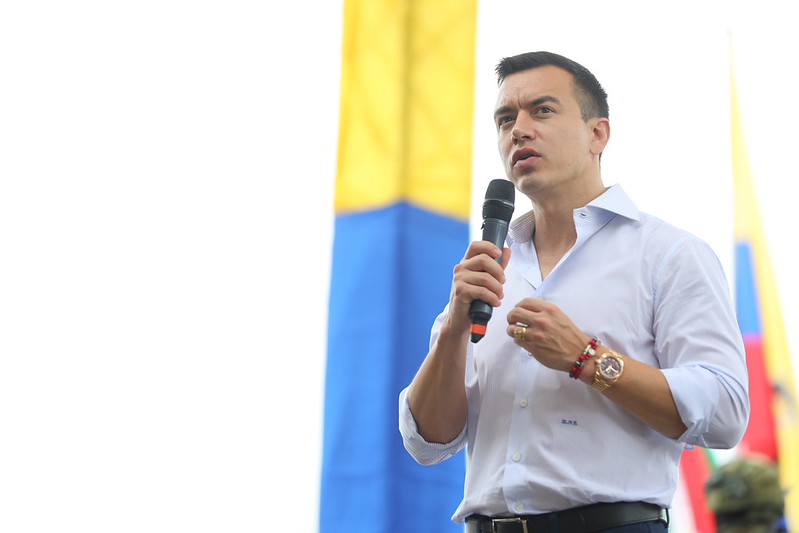 Viaje confidencial de Daniel Noboa a Estados Unidos.