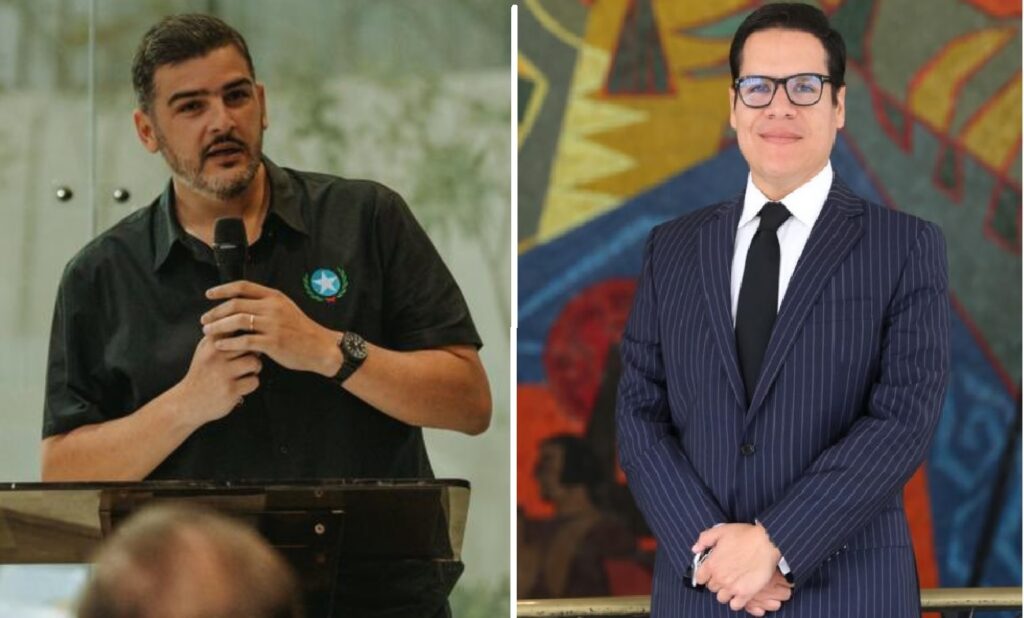 Aquiles Alvarez, alcalde de Guayaquil y José Julio Neira, actual secretario general de Integridad Pública y director del Sercop. FOTO: Composión.