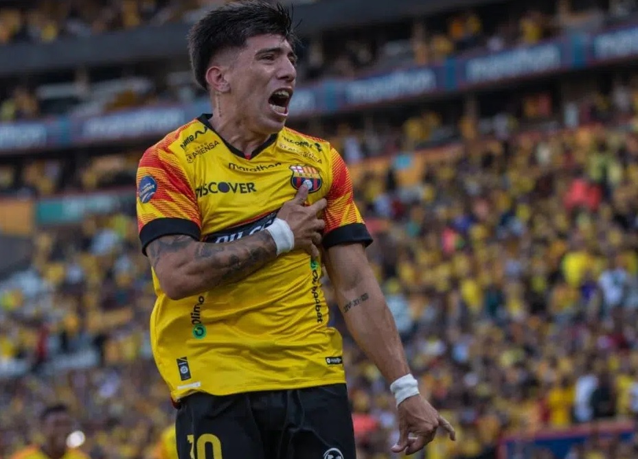 Brian Oyola, extremo argentino de Barcelona SC, podría cambiar de club en enero de 2026 ante la falta de continuidad
