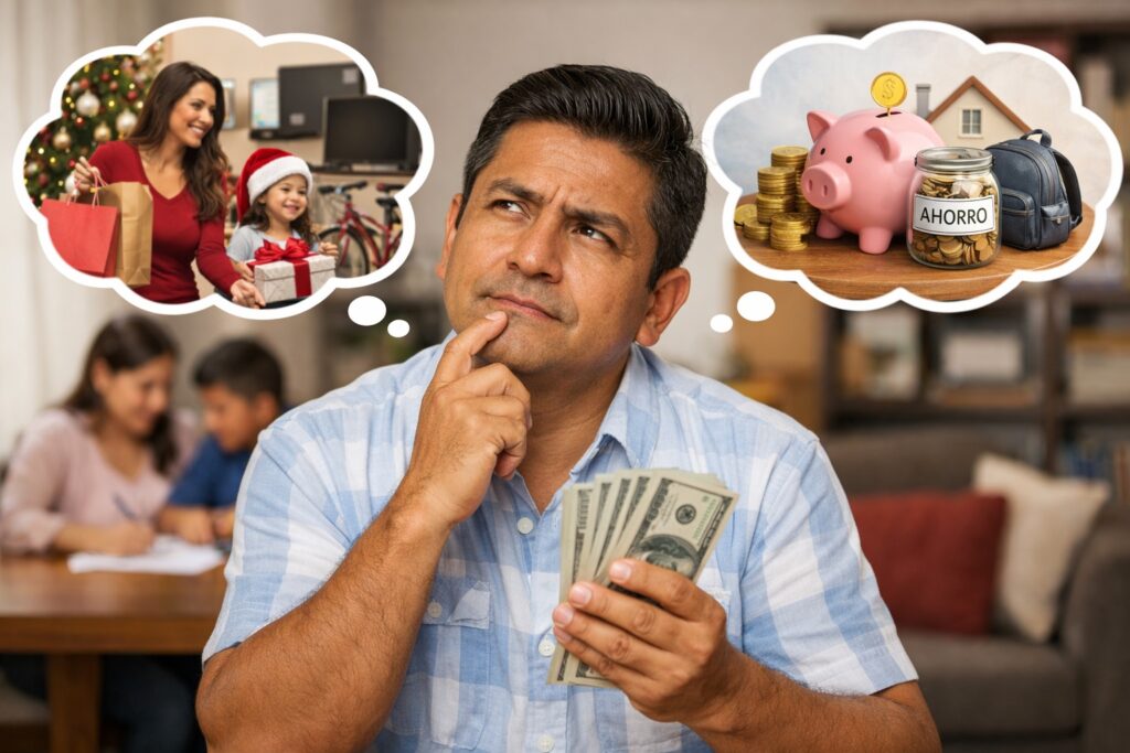 Cómo definir entre ahorrar o gastar el décimo según la economía del hogar. FOTO: Inteligencia Artificial.