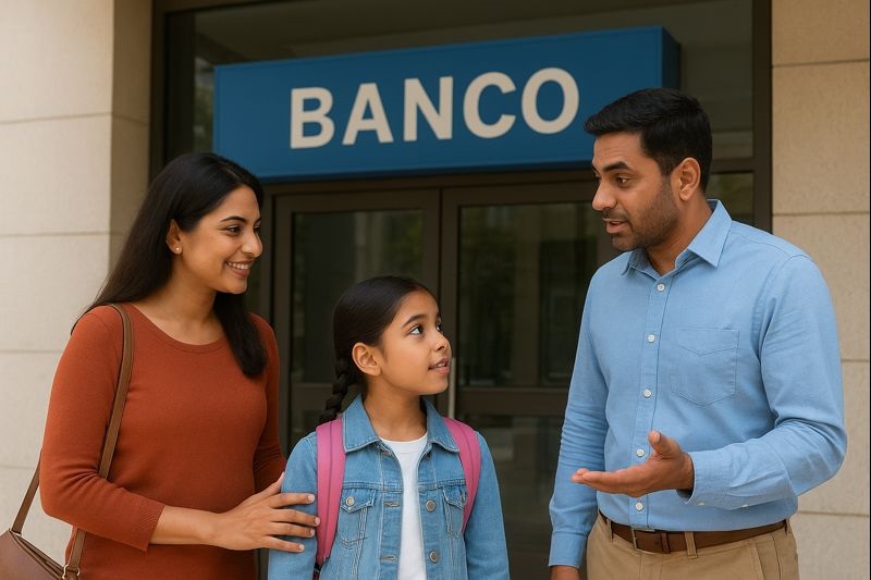 Conceptos básicos del sistema bancario para niños y familias. FOTO: Inteligencia Artificial.