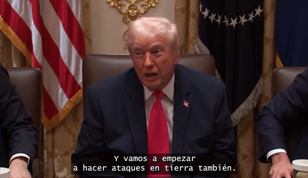Donald Trump advierte que los ataques dentro de Venezuela comenzarán "muy pronto"