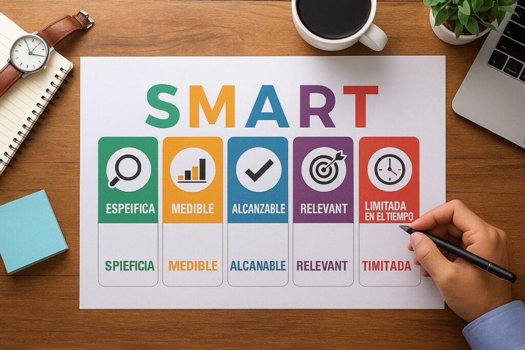 El método SMART permite a las familias ordenar sus metas financieras. FOTO: ChatGPT (Inteligencia Artificial).