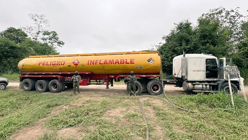 La Concordia bajo vigilancia decomisan 10.000 galones de combustible sustraído del poliducto