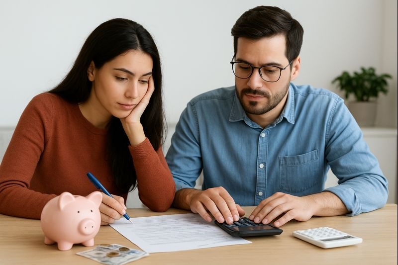 Parejas jóvenes fortalecen su estabilidad con un plan financiero para el primer año de matrimonio. FOTO: Inteligencia Artificial (ChatGPT).