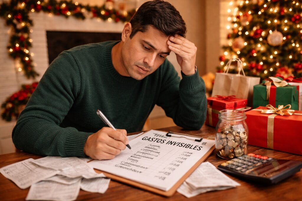 Pequeños consumos de fin de año impactan el presupuesto del hogar. FOTO: Inteligencia Artificial.