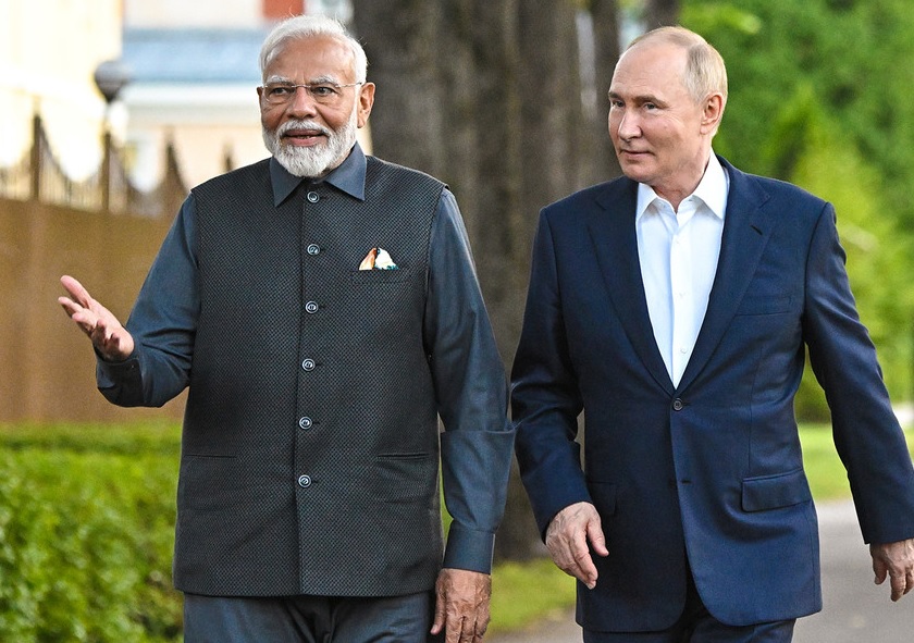 Vladimir Putin, presidente de Rusia, inició este jueves una visita de Estado de dos días a India, donde se reunirá con el primer ministro Narendra Modi.
