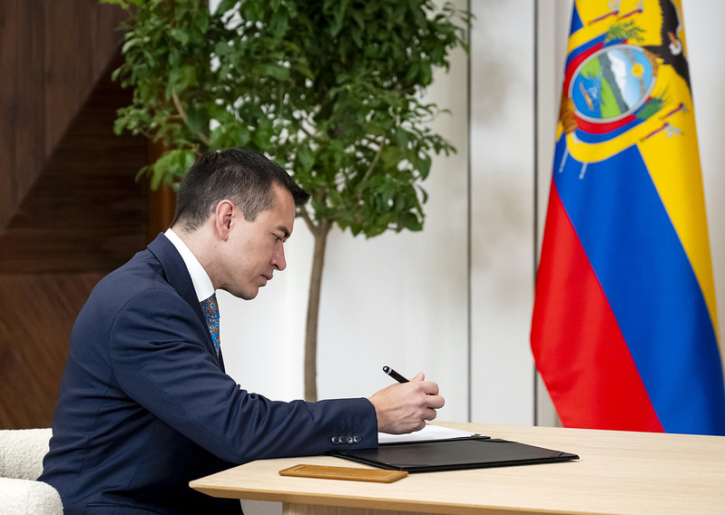 Daniel Noboa avanza en su gira presidencial y prepara agenda final en Noruega.