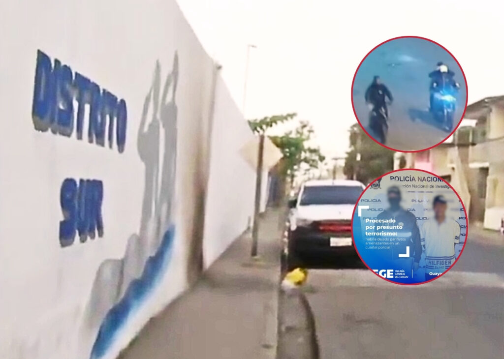 Prisión preventiva para un sujeto por presunto terrorismo; dejó panfletos amenazantes en cuartel policial del sur de Guayaquil