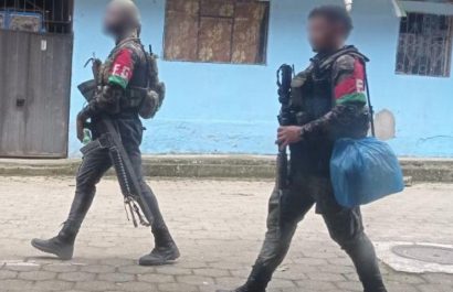 Al menos diez personas armadas, dos de ellas portando fusiles de largo alcance y equipos de comunicación, transitaron por la parroquia El Goaltal, cantón Espejo, provincia del Carchi.