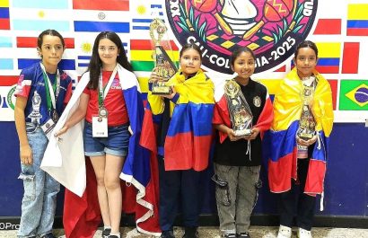 Alma Palma y Shaddai Guzmán conquistan medallas en el Sudamericano Juvenil de Ajedrez en Cali.