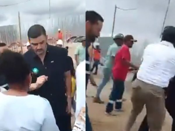 ¿Por qué Aquiles Álvarez, alcalde de Guayaquil, quiso agredir a un líder comunal de Chongón durante un recorrido? (Captura de pantalla).