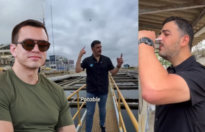 Aquiles Álvarez responde al presidente Daniel Noboa tomando agua del grifo: "Aquí no hay caca, hay datos".