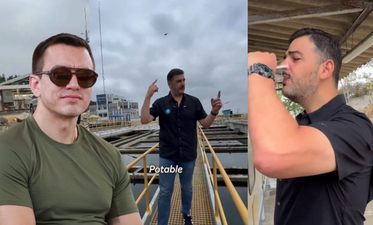 Aquiles Álvarez responde al presidente Daniel Noboa tomando agua del grifo: "Aquí no hay caca, hay datos".
