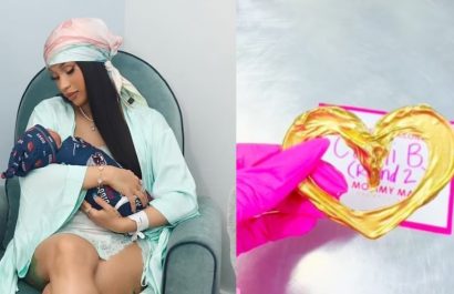 Cardi B hizo que encapsularan el cordón umbilical de su cuarto hijo para convertirlo en una joya.