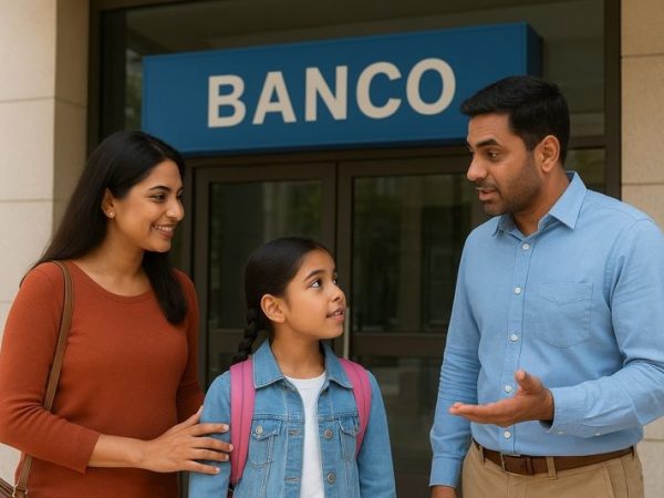 Conceptos básicos del sistema bancario para niños y familias. FOTO: Inteligencia Artificial.