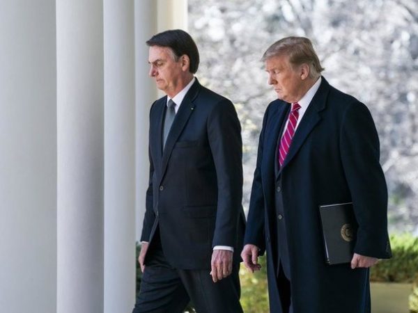 Foto/Europa Press. Imagen de archivo del presidente de EEUU, Donald Trump, recibiendo al entonces presidente de Brasil, Jair Bolsonaro.