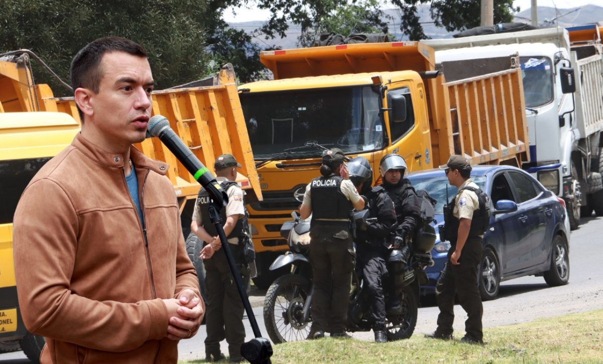 Daniel Noboa declara estado de excepción en siete provincia de Ecuador tras manifestaciones en rechazo de la eliminación del subsidio al diésel. (API-Presidencia)