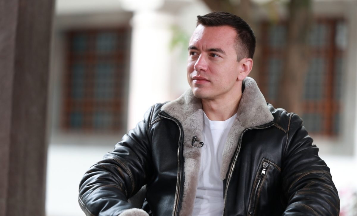 Daniel Noboa recomienda a Mario Godoy, presidente del Consejo de la Judicatura, que renuncie luego de comparecer ante la Asamblea Nacional. (Presidencia de Ecuador)