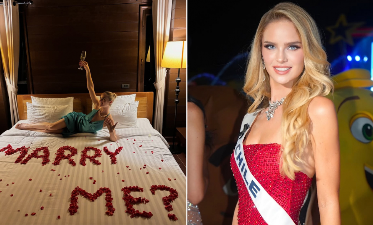Miss Universo Chile compartió varias fotos de su romántica pedida de mano.