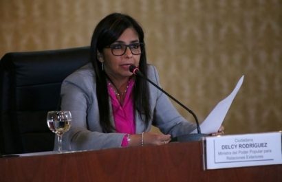 Delcy Rodríguez es la vicepresidenta de Venezuela, fiel al régimen chavista.
