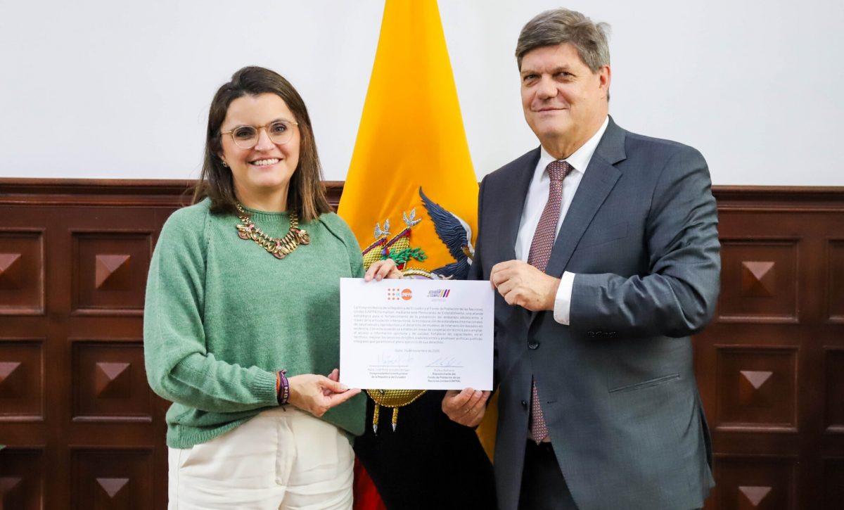 Ecuador refuerza su estrategia para prevenir el embarazo adolescente con un nuevo acuerdo con el UNFPA.