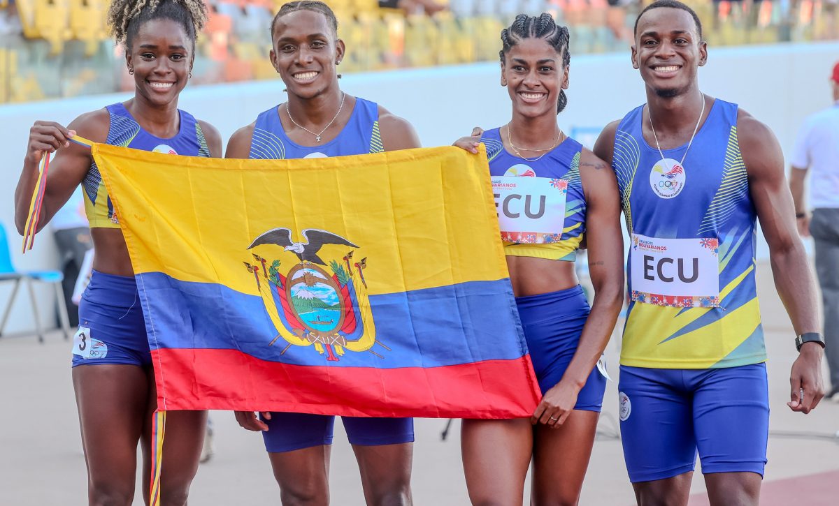 Ecuador se proclama primer campeón bolivariano del relevo mixto 4×100 m en Ayacucho 2025