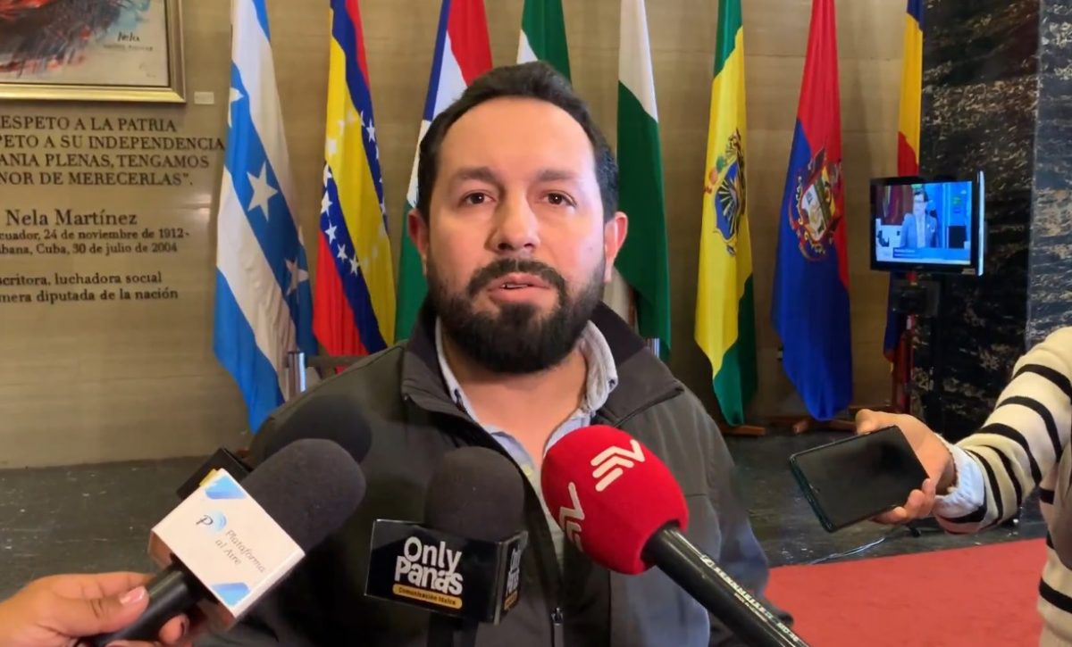 El asambleísta oficialista Adrián Castro (ADN) afirmó que no existe ningún contrato firmado entre el Estado y la empresa estadounidense HealthBird. FOTO: Captura de pantalla.