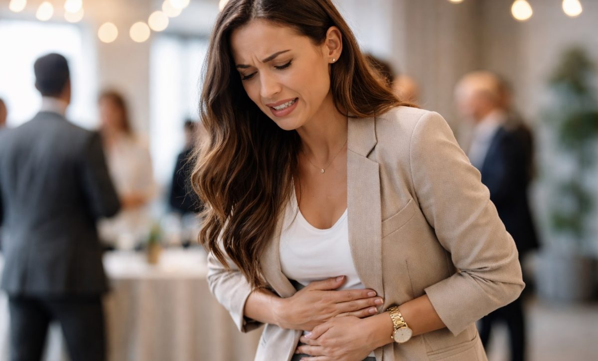 El dolor de estómago en el cuerpo es una reacción normal del cuerpo ante el estrés. FOTO: Inteligencia Artificial.