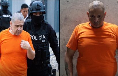 El exasambleísta Pablo Muentes y alias 'Invisible' en la nueva Cárcel del Encuentro, en Santa Elena. Foto: @DanielNoboaOk